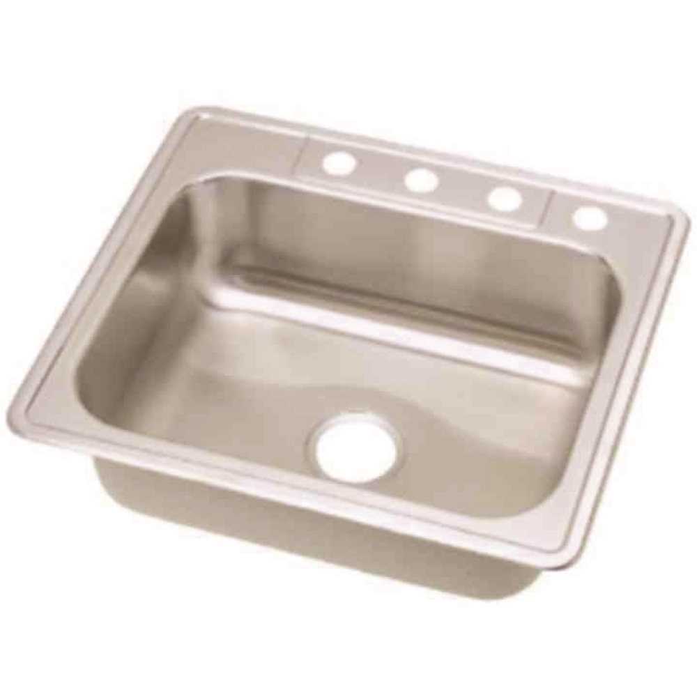 Elkay DSE125223 Dayton Elite Drop-In Stainless Steel 25 in. 3-Hole Single Bowl Kitchen Sink