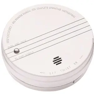 Kidde 0915E Battery Operated Smoke Detector with LED Power Indicator and Ionization Sensor White