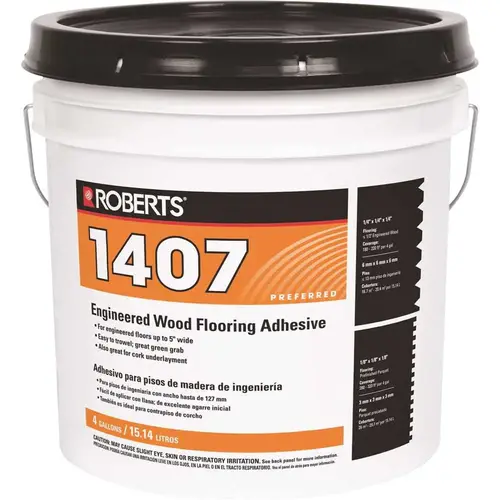 4 Gal. Engineered Wood Flooring Glue Adhesive Beige