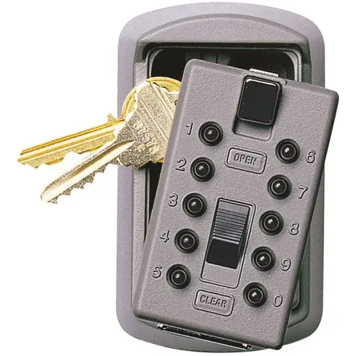 Slimline 2-Key Box with Pushbutton Lock, Titanium Slimline 2-Key Box with Pushbutton Lock, Titanium