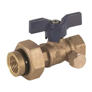 JOMAR INTERNATIONAL 102-314DU Valve Bluecap II Gas Ball Valve with Dielectric Union, 3/4 in. FIP x 3/4 in. FIP