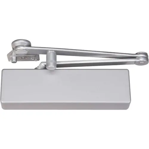 Adjustable Size 1-6 Aluminum Cast Aluminum Body Door Closer Satin Chrome