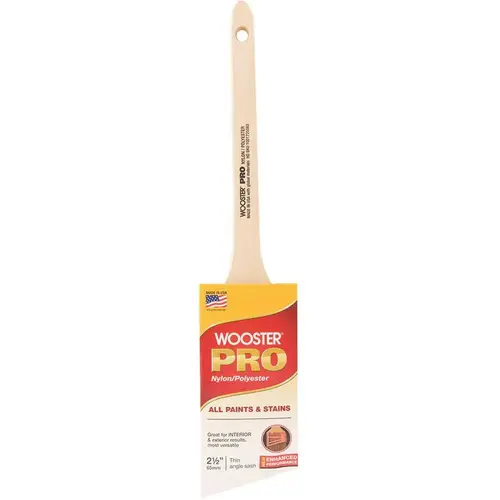 2-1/2 in. Pro Nylon/Polyester Thin Angle Sash Brush 2-1/2 in. Pro Nylon/Polyester Thin Angle Sash Brush
