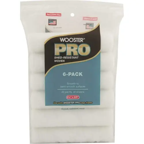 6-1/2 in. x 3/8 in. High-Density Woven Cage Frame Roller - pack of 6