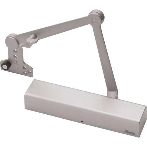 Size 1-6 Stop/Hold Open Door Closer Satin Chrome Size 1-6 Stop/Hold Open Door Closer Satin Chrome