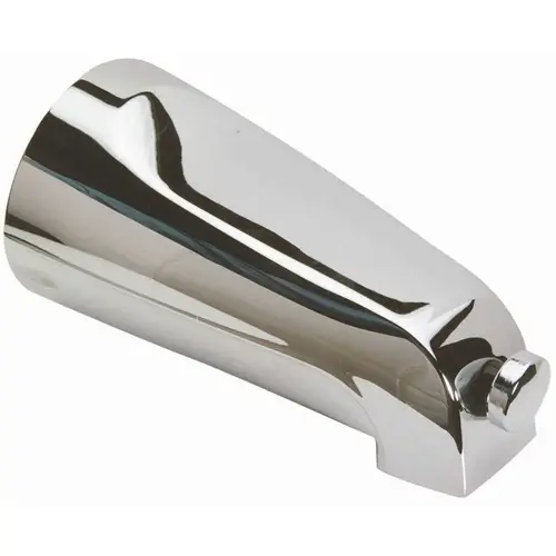 5-1/8 in. Mixet Bathtub Spout with Front Diverter and Top Shower Adapter in Chrome, Slip-On 5-1/8 in. Mixet Bathtub Spout with Front Diverter and Top Shower Adapter in Chrome, Slip-On