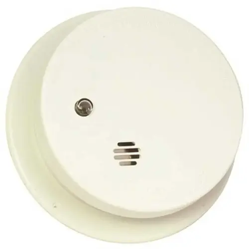 Battery Operated Smoke Detector with Ionization Sensor White
