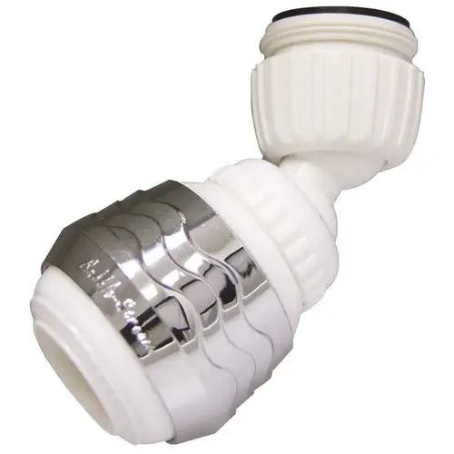 Bubble Stream Wave 1.5 GPM 15/16 in. x 55/64 in. - 27 Regular Dual Thread Double Swivel Spray Aerator, White/Chrome