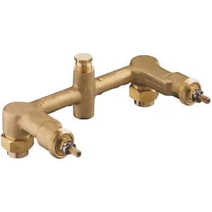 Kohler K-302-K-NA Wall-Mount 2-Handle Valve System for 8 in. Centers Brass