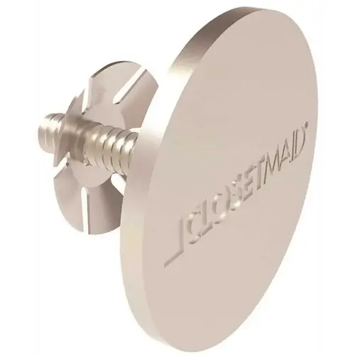 1 in. Chrome Metal Heavy Duty Closet Rod End Cap for Wire Shelving - pack of 20