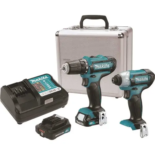 12-Volt MAX CXT Lithium-Ion Cordless Impact Driver/Drill Combo Kitwith Two 2.0 Ah Batteries Charger Case Teal 12-Volt MAX CXT Lithium-Ion Cordless Impact Driver/Drill Combo Kitwith Two 2.0 Ah Batteries Charger Case Teal