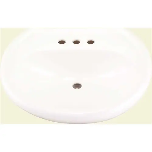 Maxwell 8.75 in. Pedestal Sink Basin in White