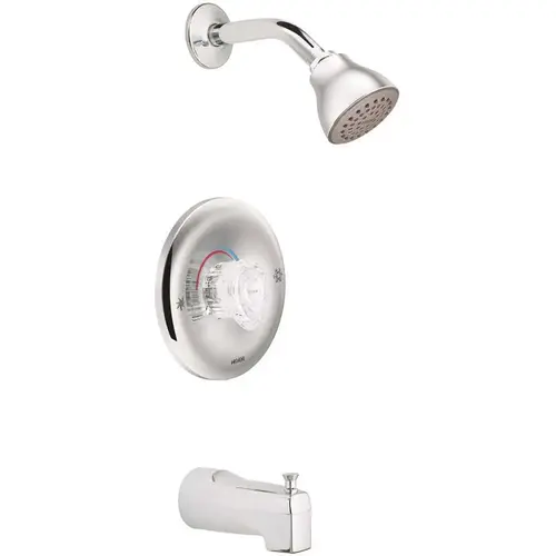 Chateau Posi-Temp Single-Handle 1-Spray Tub and Shower Faucet with Valve in Chrome Chateau Posi-Temp Single-Handle 1-Spray Tub and Shower Faucet with Valve in Chrome
