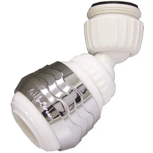 Bubble Stream Wave 2.2 GPM 15/16 in. x 55/64 in. - 27 Regular Dual Thread Double Swivel Spray Aerator, White/Chrome Bubble Stream Wave 2.2 GPM 15/16 in. x 55/64 in. - 27 Regular Dual Thread Double Swivel Spray Aerator, White/Chrome