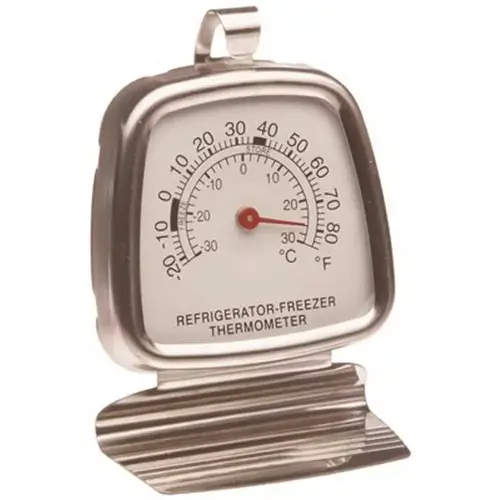 Refrigeration-Freezer Thermometer Silver Refrigeration-Freezer Thermometer Silver