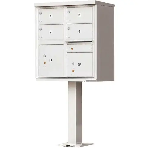 1570 Series 4-Large Mailboxes, 1-Outgoing Compartment, 2-Parcel Lockers, Vital Cluster Box Unit Postal Gray 1570 Series 4-Large Mailboxes, 1-Outgoing Compartment, 2-Parcel Lockers, Vital Cluster Box Unit Postal Gray