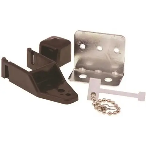 Patio Door Hardware Kit for Security Bar Black