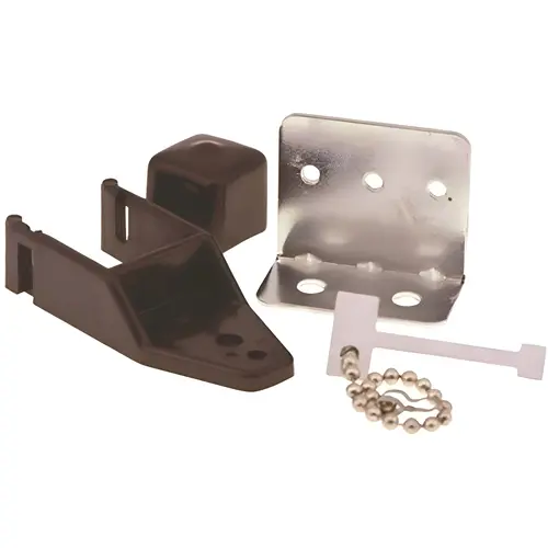 Patio Door Hardware Kit for Security Bar Black Patio Door Hardware Kit for Security Bar Black