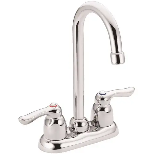 4 in. Centerset 2-Handle Vandal-Resistant Bar Faucet with 1/2 in. IPS Connections, 1.5 GPM, Lever Handles in Chrome 4 in. Centerset 2-Handle Vandal-Resistant Bar Faucet with 1/2 in. IPS Connections, 1.5 GPM, Lever Handles in Chrome