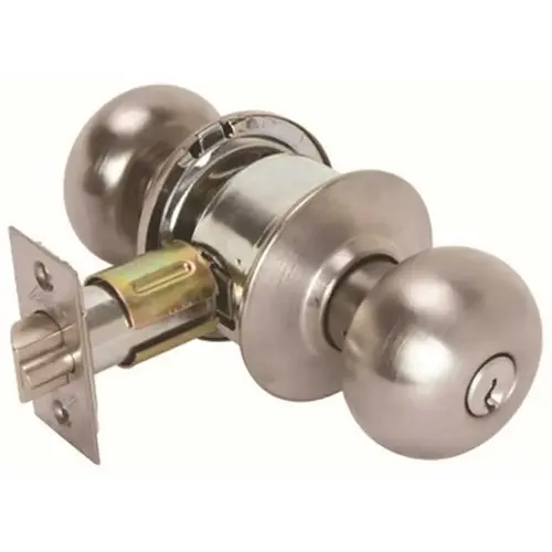 US3 2-3/8 in. Store Room Keyed Door Knob Lock Polished Brass US3 2-3/8 in. Store Room Keyed Door Knob Lock Polished Brass