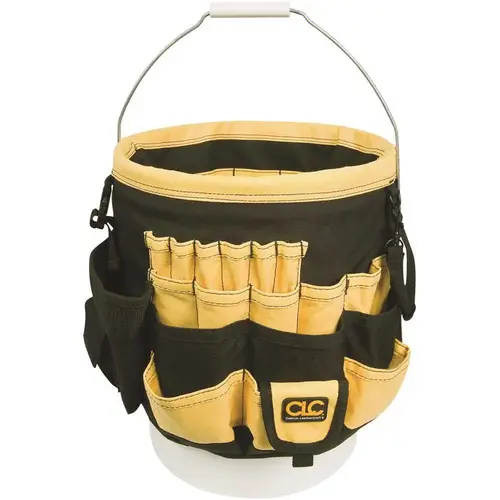 Tool Works Series Bucket Tool Organizer, 61-Compartment, Rip-Stop Fabric, Black/Yellow Tool Works Series Bucket Tool Organizer, 61-Compartment, Rip-Stop Fabric, Black/Yellow