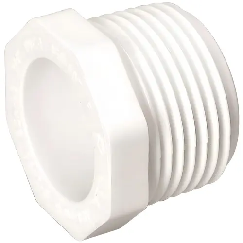 3/4 in. PVC MIPT Plug White 3/4 in. PVC MIPT Plug White