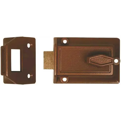 2-3/8 in. Night Latch Lock Boxed BRONZE
