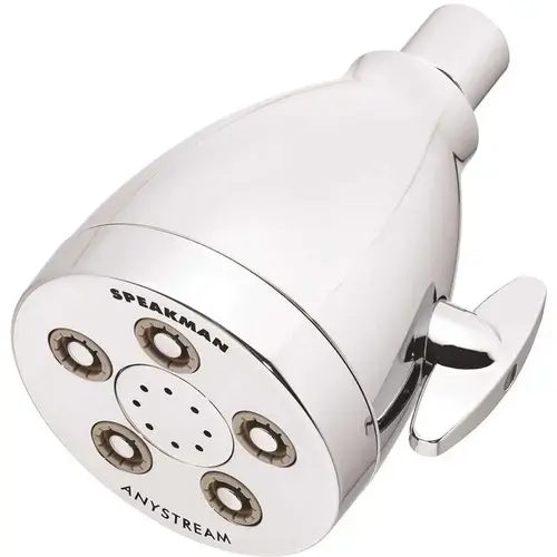 2-Spray 3.3 in. Single Wall Mount Low Flow Fixed Adjustable Shower Head in Polished Chrome