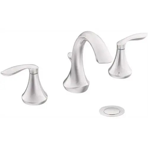 Eva 8 in. Widespread 2-Handle High-Arc Bathroom Faucet Trim Kit in Chrome (Valve Not Included) Eva 8 in. Widespread 2-Handle High-Arc Bathroom Faucet Trim Kit in Chrome (Valve Not Included)