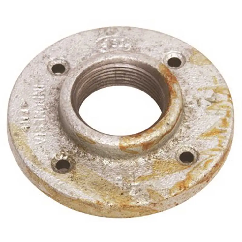 National Brand Alternative 1/4 in. Galvanized Floor Flange Silver 1MFF07G