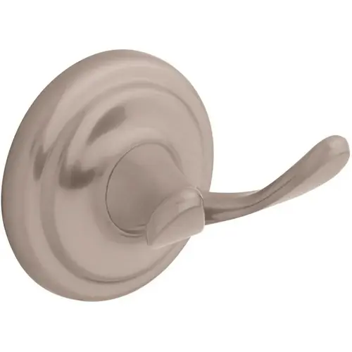 Jamestown Double Towel Hook in Brushed Nickel