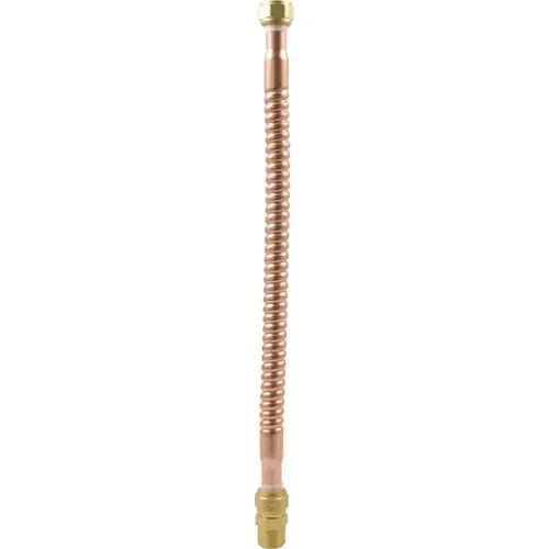 3/4 in. MIP x 3/4 in. FIP x 18 in. Copper Water Heater Connector Bronze/Copper Metallic