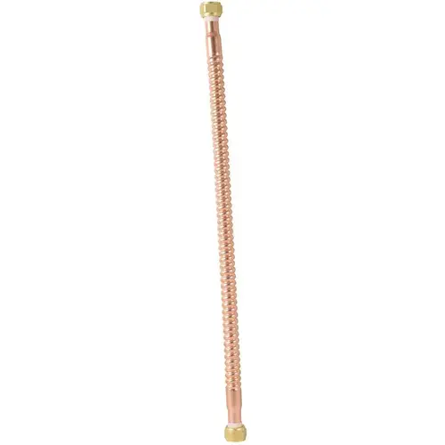 3/4 in. FIP x 3/4 in. FIP x 18 in. Copper Water Heater Connector Bronze/Copper Metallic