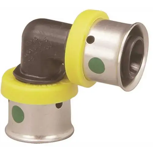 Pureflow 1/2 in. x 1/2 in. Polymer Press 90-Degree Elbow Pack of 25 Black