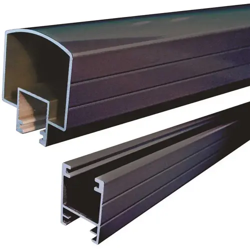 Aluminum Railing 6 ft. Black Aluminum Hand and Base Rail