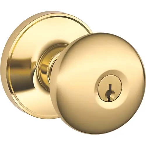 Stratus Bright Brass C Keyway Entry Door Knob Lockset Stratus Bright Brass C Keyway Entry Door Knob Lockset