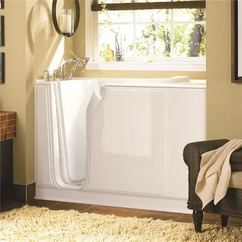 Gelcoat Value Series 52 in. Rectangular Drop-In Whirlpool Bathtub in White