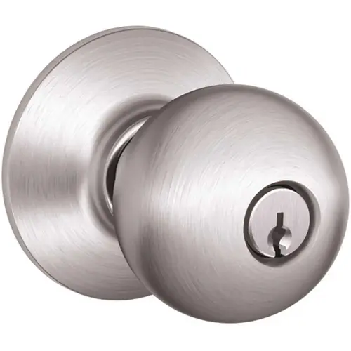 Orbit Satin Chrome Keyed Entry Knob Orbit Satin Chrome Keyed Entry Knob