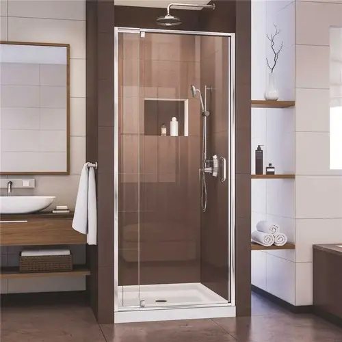 Flex 28 to 32 in. x 72 in. Framed Pivot Shower Door in Chrome Flex 28 to 32 in. x 72 in. Framed Pivot Shower Door in Chrome