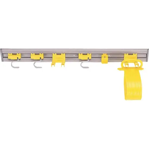 34 in. PVC Closet Organizer/Tool Holder Gray