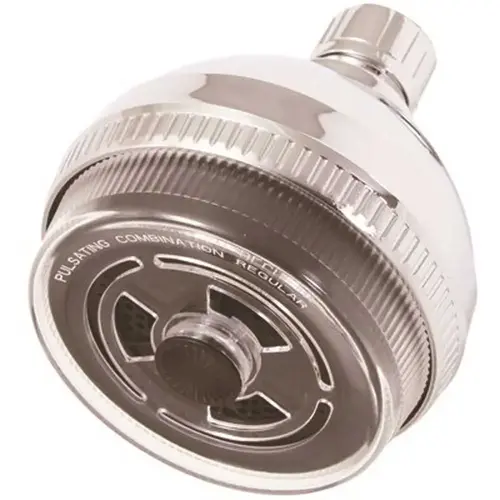 3-Spray 3.8 in. Single Wall Mount Fixed Adjustable Shower Head in Chrome