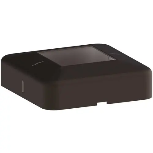 Aquatine 4.16 in. x 4.16 in. x 1.35 in. Black Aluminum Pool Fence Post Cap Base Cover