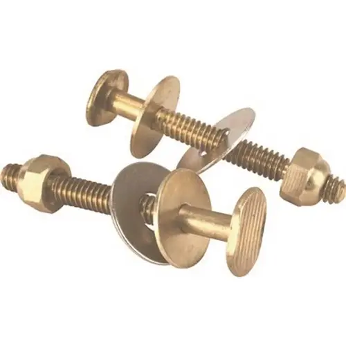 5/16 in. x 2-1/4 in. Toilet Bolts Brass Johnni Bolt Pack of 2