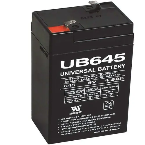6-Volt 4.5 Ah Rechargeable Sealed Lead Acid SLA Battery