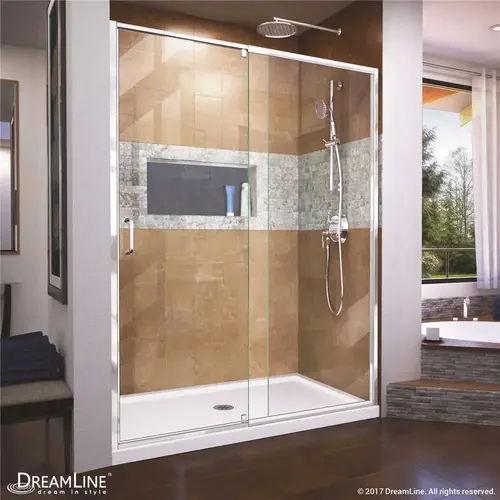 Flex 56 to 60 in. x 72 in. Framed Pivot Shower Door in Chrome Flex 56 to 60 in. x 72 in. Framed Pivot Shower Door in Chrome