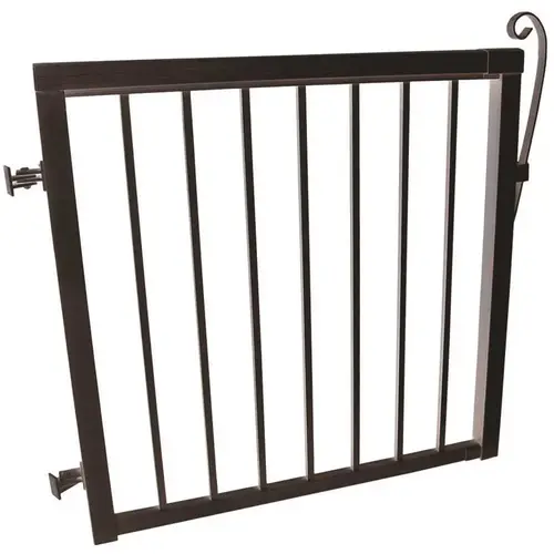 Aluminum Railing 42 in. x 40 in. Black Aluminum Picket Gate Aluminum Railing 42 in. x 40 in. Black Aluminum Picket Gate