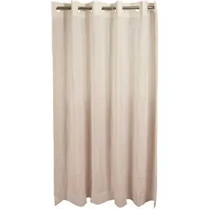 Hookless HBH40PLW05 71 in. x 74 in. Beige Plain Weave Polyester Shower Curtain