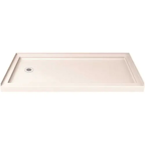 SlimLine 32 in. D x 60 in. W Single Threshold Shower Base in Biscuit with Left Hand Drain SlimLine 32 in. D x 60 in. W Single Threshold Shower Base in Biscuit with Left Hand Drain