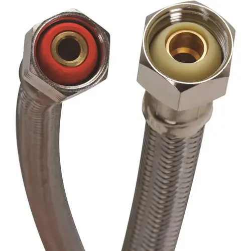 1/2 in. Compression x 1/2 in. F.I.P. x 30 in. L Braided Stainless Steel Faucet Connector 1/2 in. Compression x 1/2 in. F.I.P. x 30 in. L Braided Stainless Steel Faucet Connector
