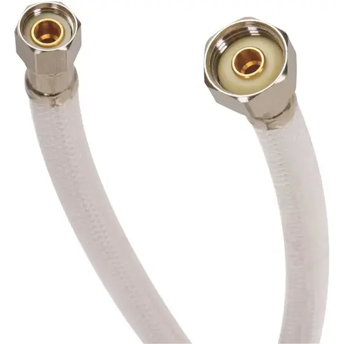 Click Seal Series Water Supply Connector, 3/8 x 1/2 in, Compression x FIP, Vinyl White